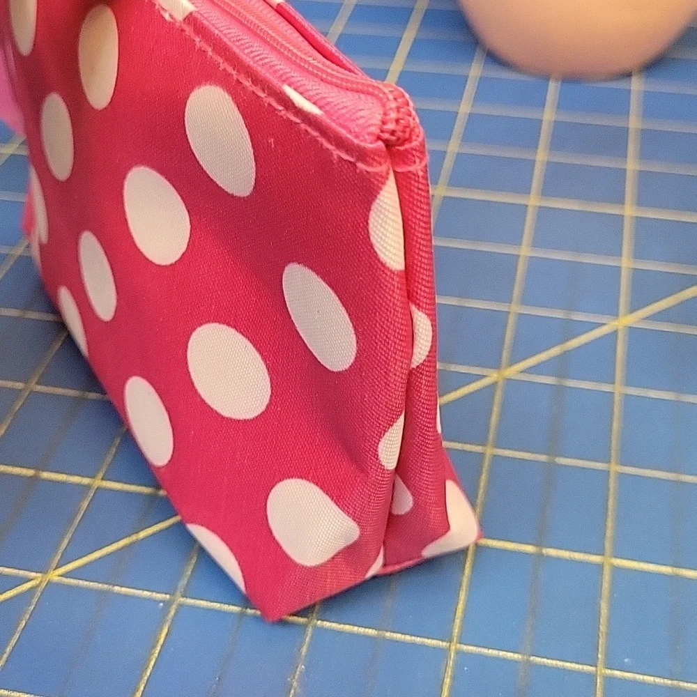 Polka Dot Pink Cosmetic Pouch 6 